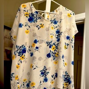 Large emerald light top with tied and the back and very light